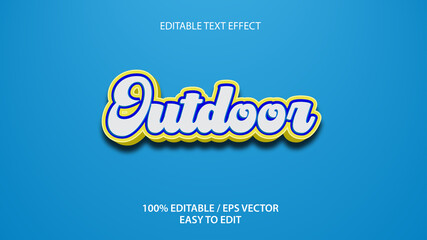 Outdoor text effect Premium Vector download