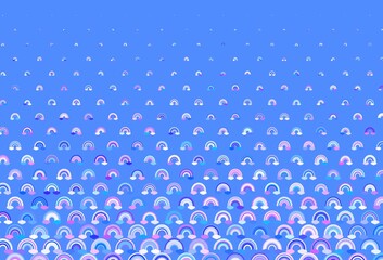 Light Blue, Red vector template with rainbow signs.