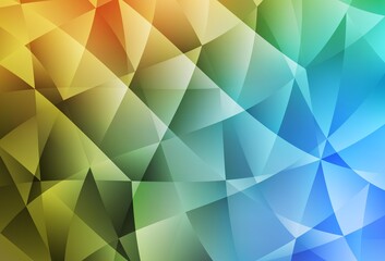 Obraz premium Light Blue, Yellow vector polygon abstract background.