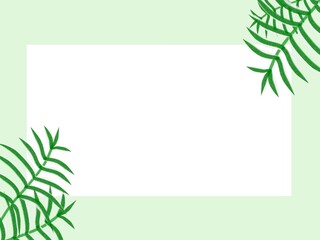 green leaves frame illustration 