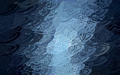 Dark BLUE vector template with chaotic poly shapes.