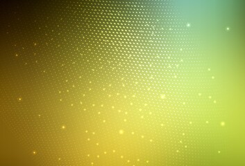 Dark Green, Yellow vector Abstract illustration with colored bubbles in nature style.