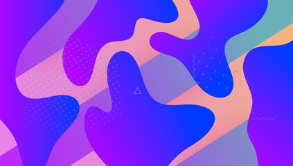 Neon Cover. Bright Page. Pink Graphic Background. Minimal Shape. Art Landing Page. Liquid Website. Horizontal Presentation. Wave Rainbow Flyer. Magenta Neon Cover