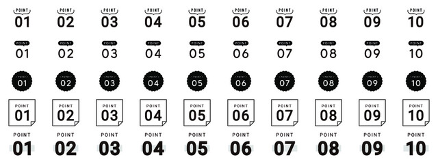 数字　ポイント　あしらい