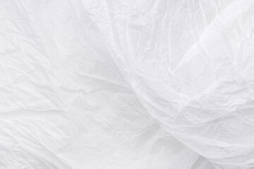 Abstract white paper wrinkled or crumpled texture background. Texture of crumpled paper.