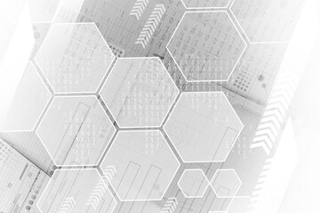 Abstract hexagon background. Technology poligonal design.