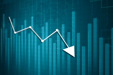 Business candle stick graph chart of stock market investment trading