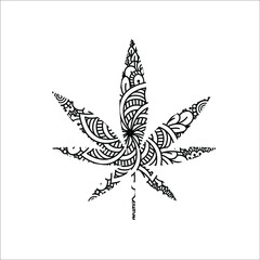 Cannabis Coloring Page for kids