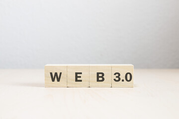 Separate wooden building blocks with letters and numbers displaying message. Black block letters. symmetrically square blocks. white background with black letters.  Message in letters. 