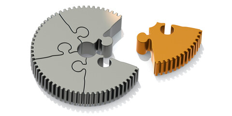 Missing pieces of round puzzle