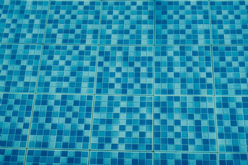 blue mosaic pool tile background