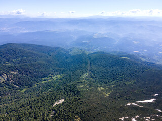 Aerial view of Pirin Mountain near Kremenski lakes, Bulgaria