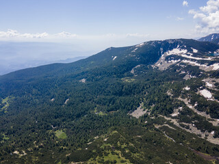 Aerial view of Pirin Mountain near Kremenski lakes, Bulgaria