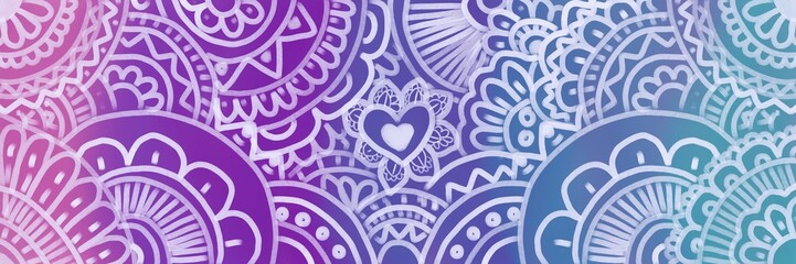 Heart mandala. Decoration