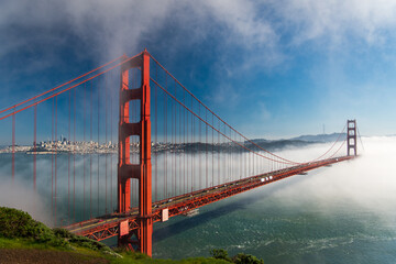 Golden Gate Bridge with the Fog Beginning to Roll In