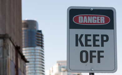 danger warning sign KEEP OFF