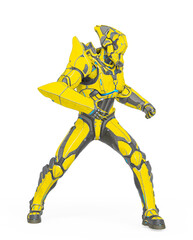 man in an armored nano tech suit is looking for action