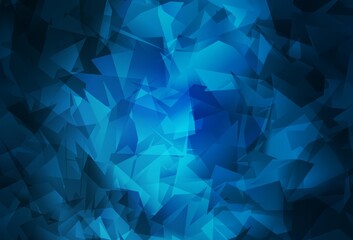 Obraz premium Dark BLUE vector low poly layout.