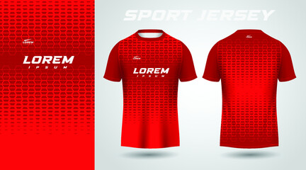 red t-shirt sport jersey design