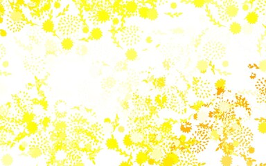 Light Orange vector natural backdrop with flowers