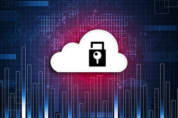 security concept. Modern safety digital background. Protection system