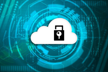 security concept. Modern safety digital background. Protection system