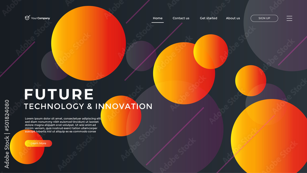 Wall mural creative design web page templates of graphic design, website design and development, social media, 
