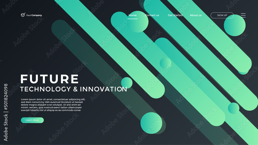 Wall mural creative design web page templates of graphic design, website design and development, social media, 
