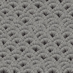 Fototapeta premium Abstract circle pattern with outline drawing 