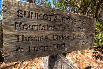 Sunkota Ridge Trail Sign Angle