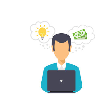 business idea icon for easy way to make money