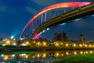 Twilight view of the Rainbow Bridge