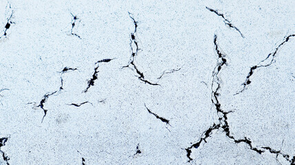 View of Cracked White Wall Texture