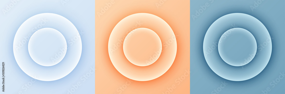 Poster glowing abstract on circles shiny motion lighting rounded abstract background