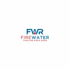 Letter FWR fire and water logo sign design