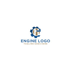 EH, HE engine logo sign design