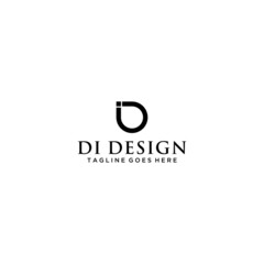 Letter DI Minimalist Concept Logo Template Vector, DI Logo Concept