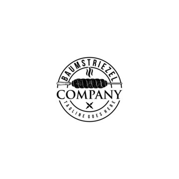 Baumstriezel logo vector design .