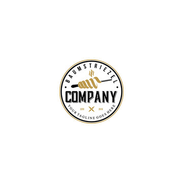 Baumstriezel logo vector design .
