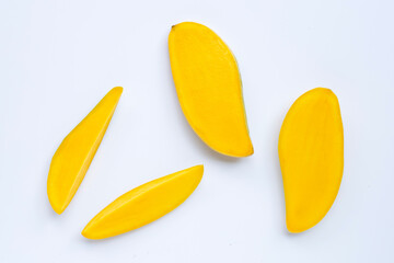 Tropical fruit, Mango  on white background.