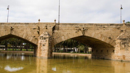close up 13th century Bride of the sea in Valencia Spain