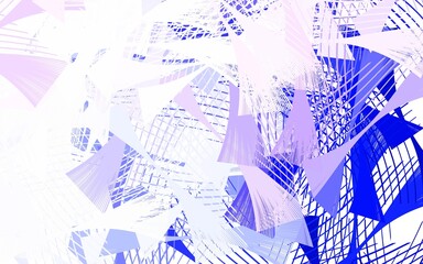 Light Pink, Blue vector template with chaotic shapes.