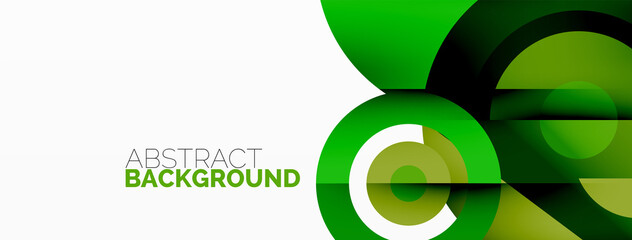 Abstract round shapes background. Minimalist decoration. Geometric background with circles and rings