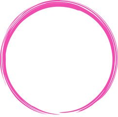 Circle pink frame with space