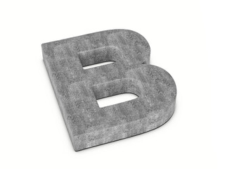 Concrete letter B