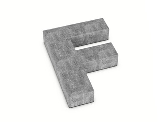 Concrete letter F