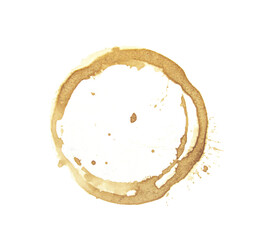 Coffee cup rings isolated on a white background