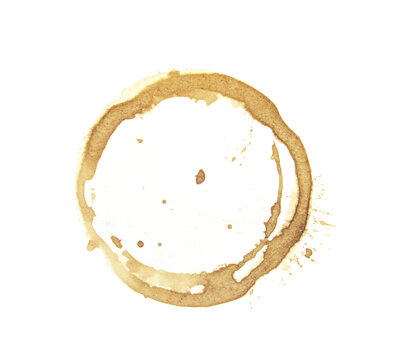 Coffee cup rings isolated on a white background