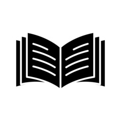 Open book icon vector