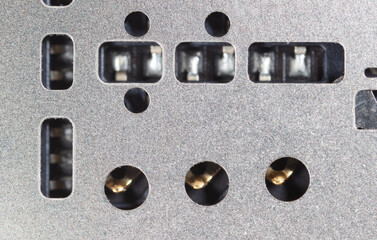 Details and microcircuits on the board as a background.